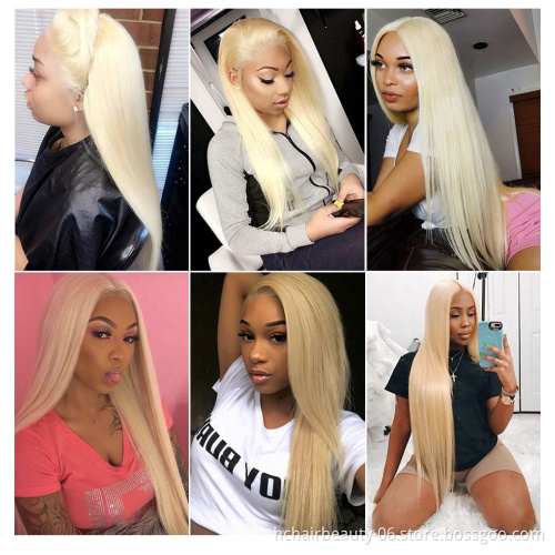 613 Blonde 13x4 Lace Front Human Hair Wigs Transparent Lace Wigs Pre Plucked With Baby Hair 613 Lace Front Wig Long Hair